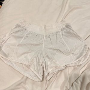 White lululemon shorts.